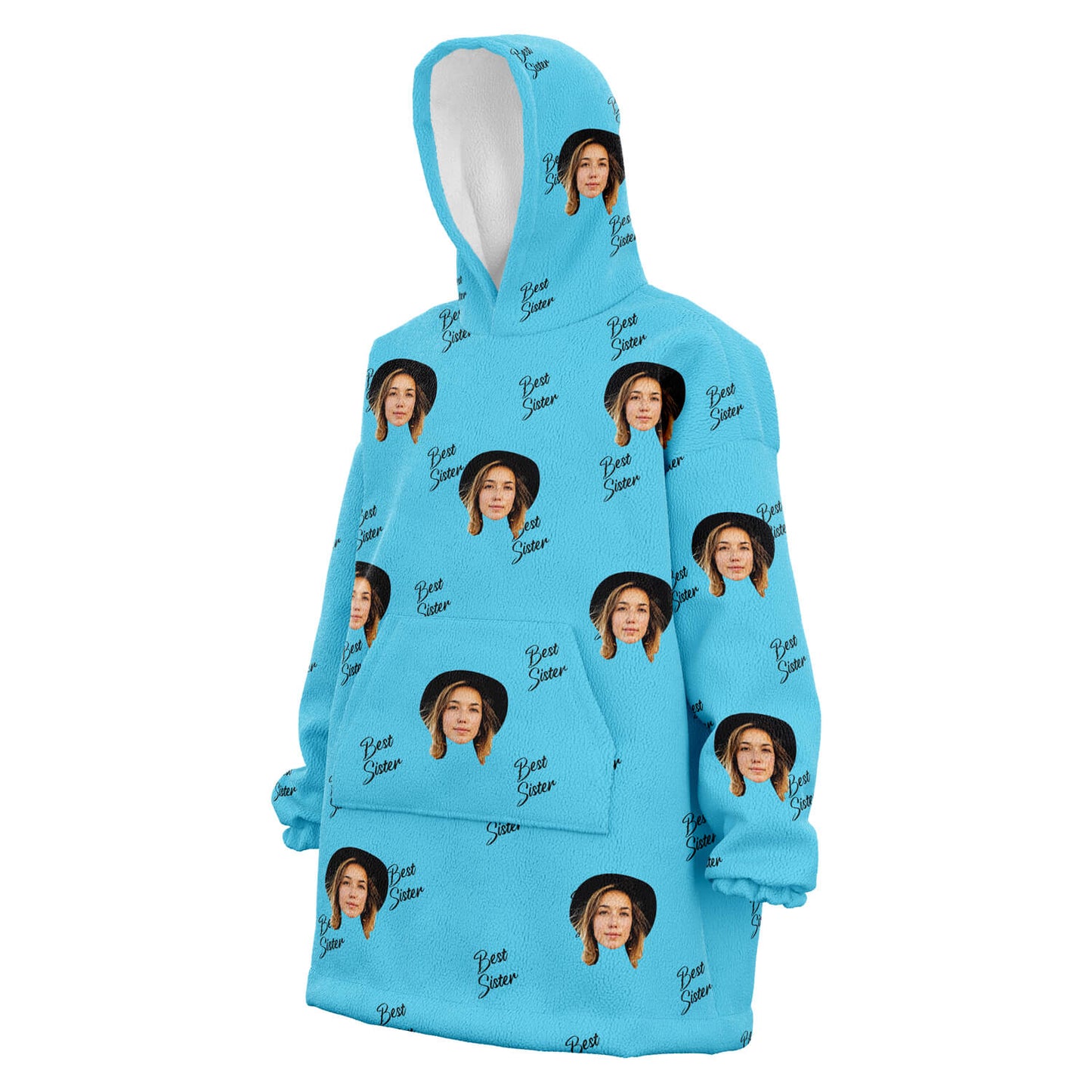 Custom Best Sister Hoodie blue