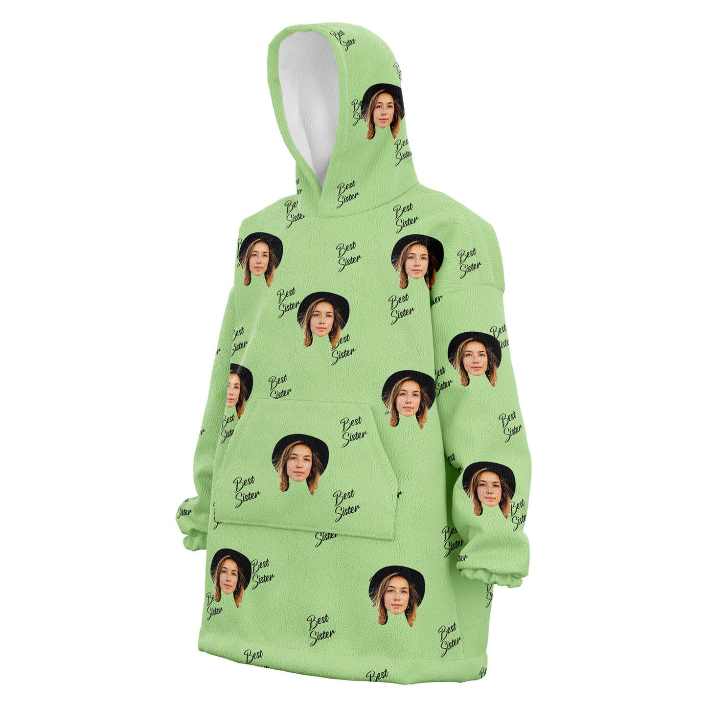 Custom Best Sister Hoodie green