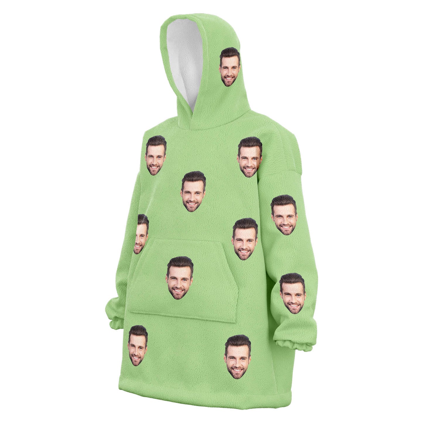 Custom Face Hoodie green
