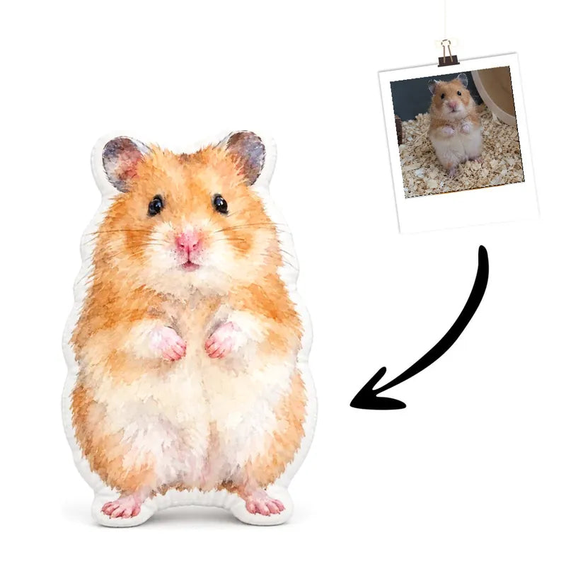 Watercolour Hamster Cushion