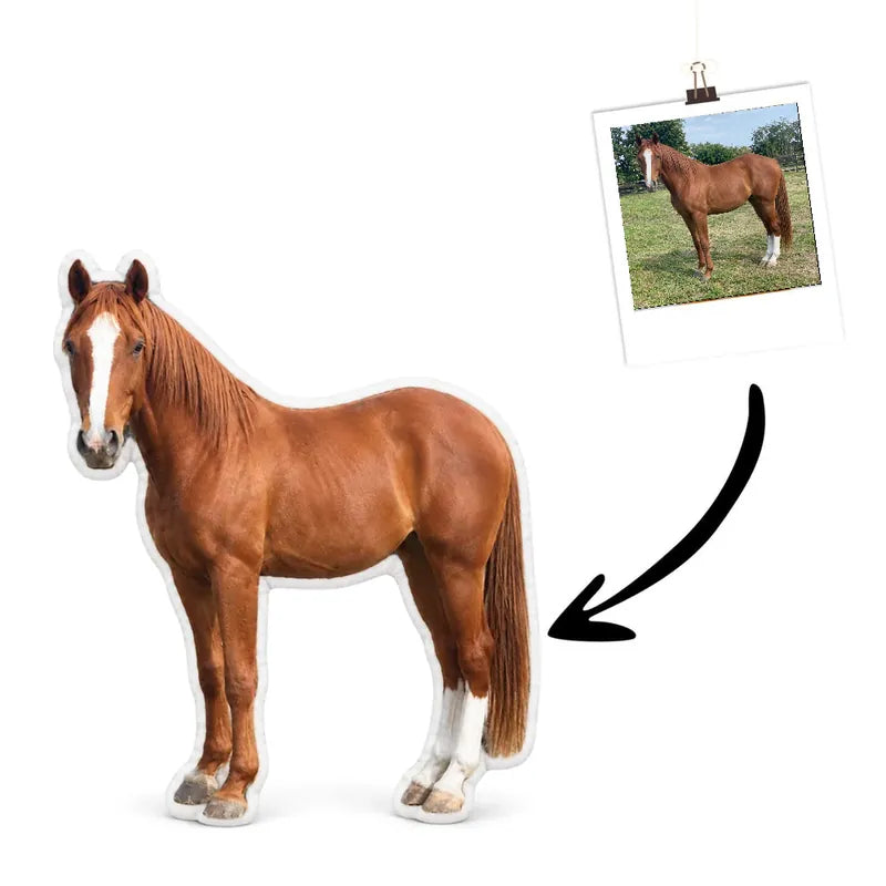 Real Photo Horse Cushion