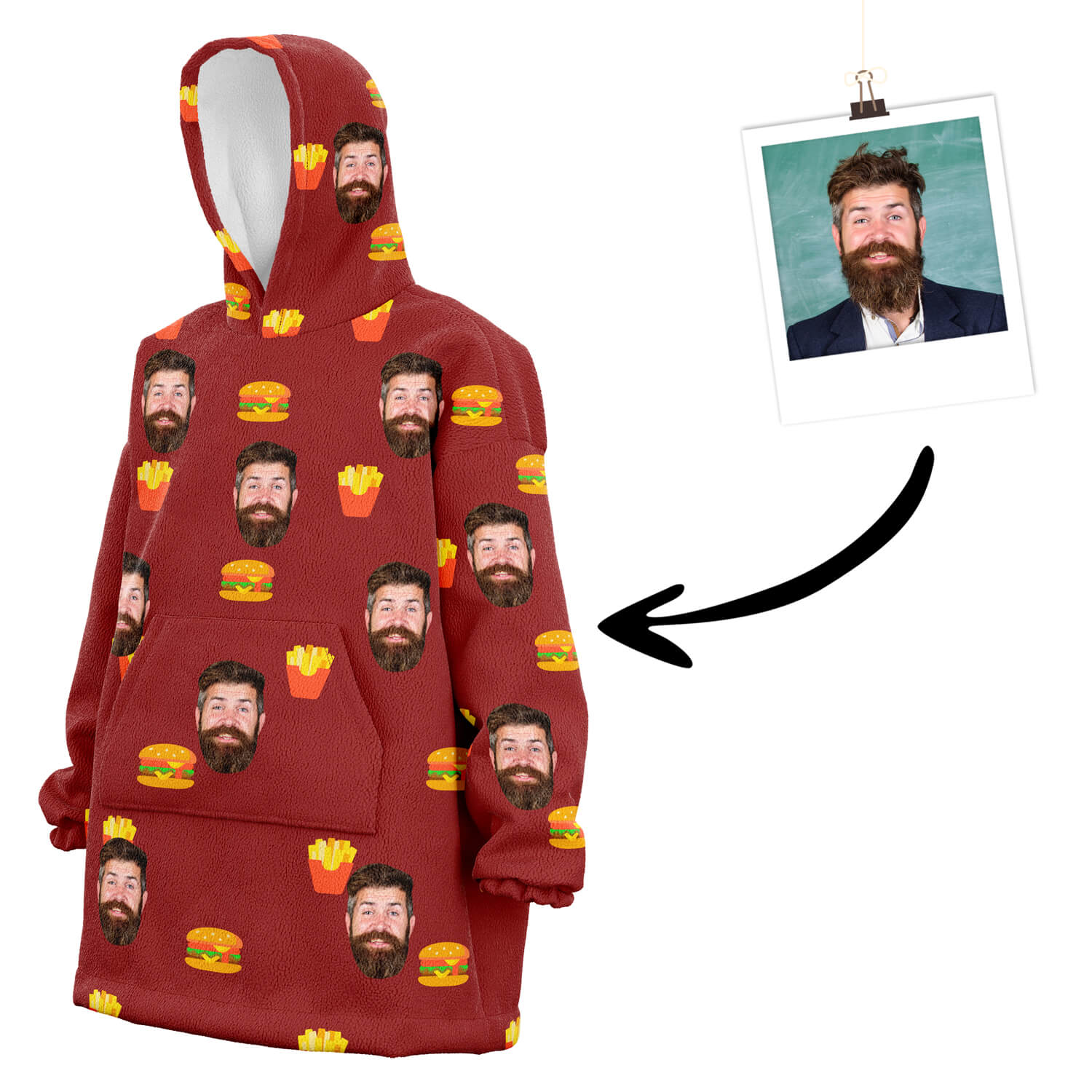 Custom Burger Hoodie