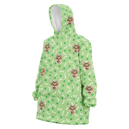 Custom Cat Hoodie green