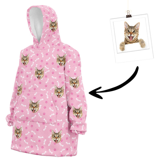 Custom Cat Hoodie pink