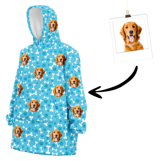 Custom Dog Hoodie blue