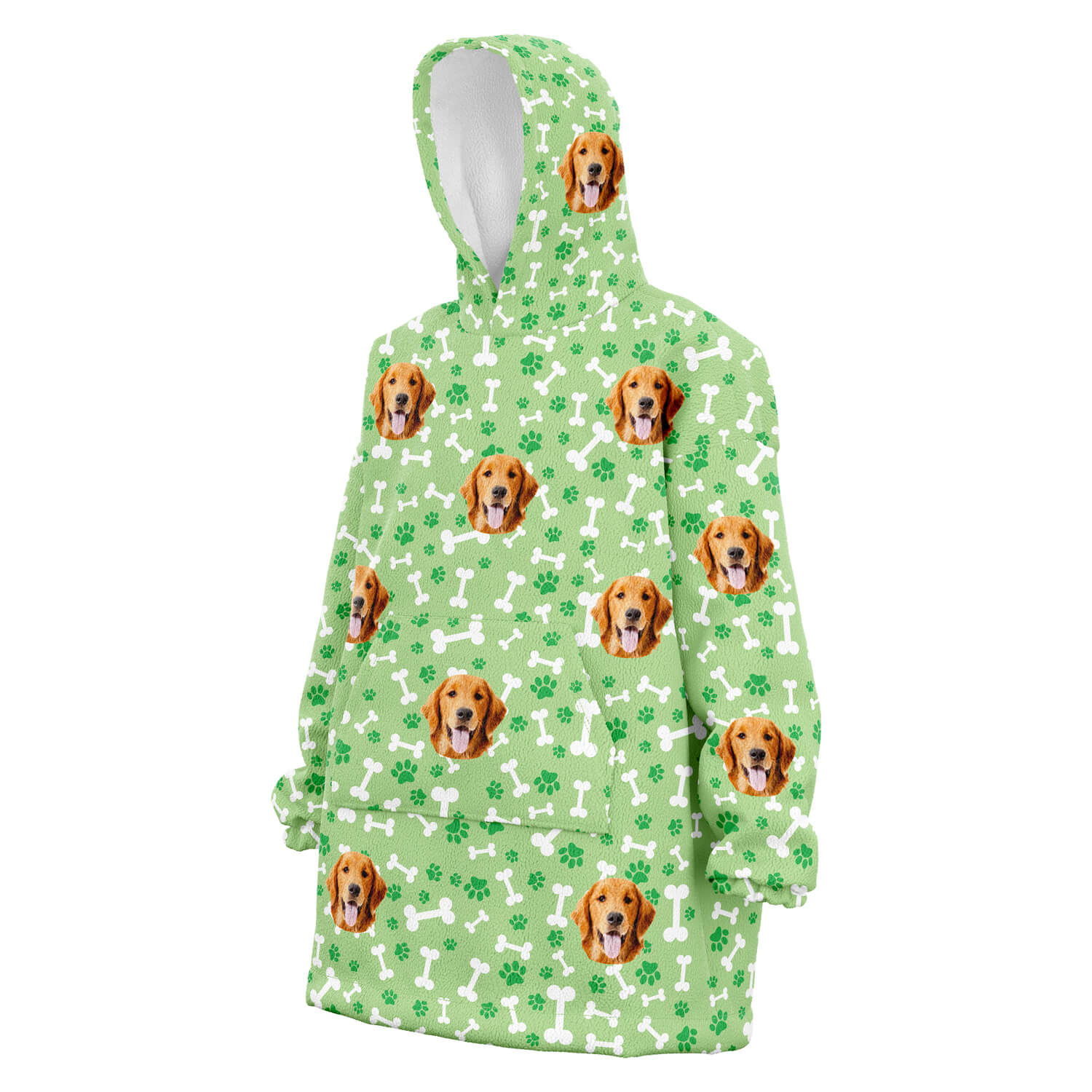 Custom Dog Hoodie green