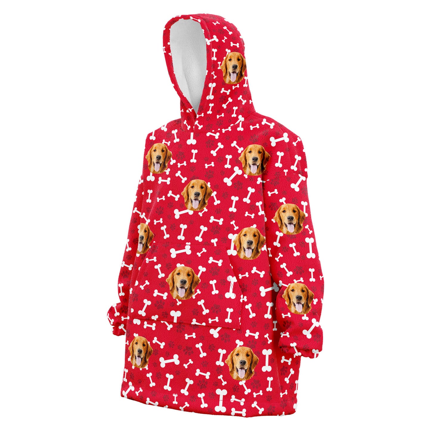 Custom Dog Hoodie red