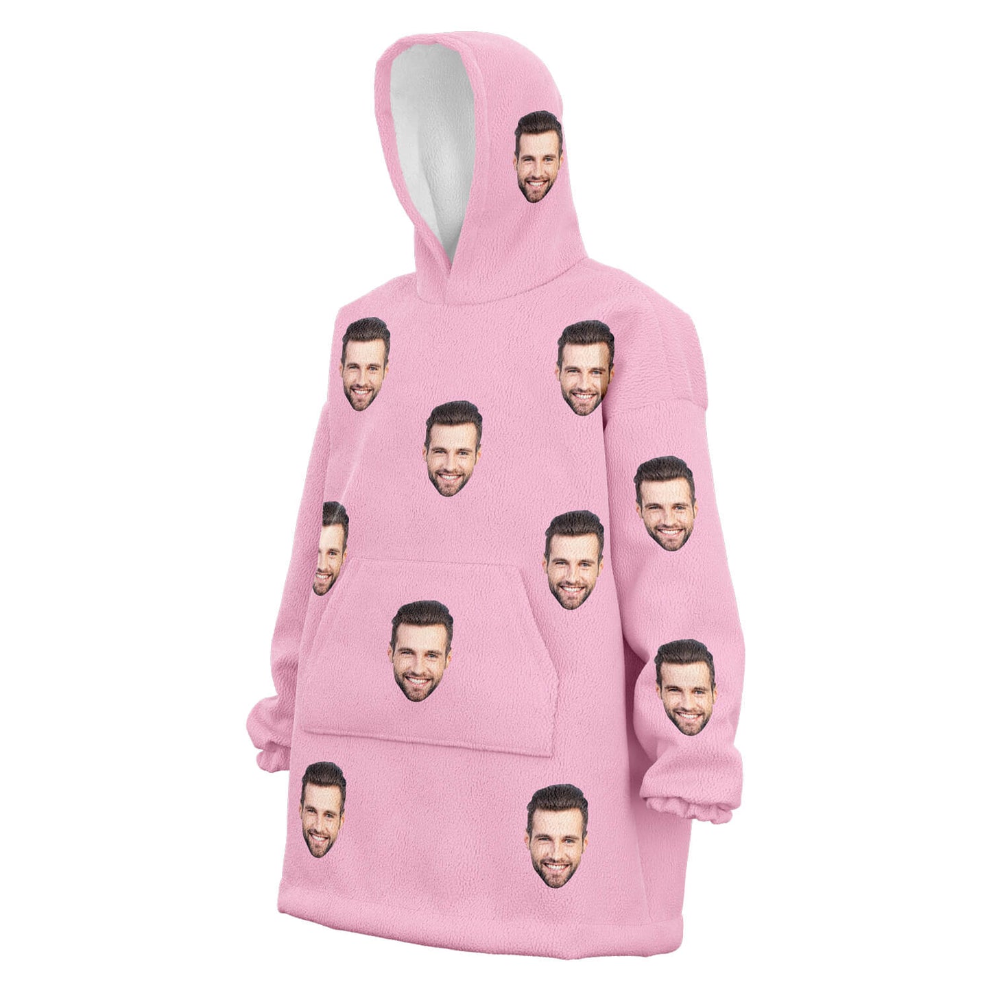 Custom Face Hoodie pink