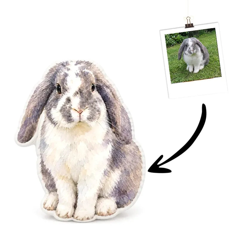 Watercolour Rabbit Cushion