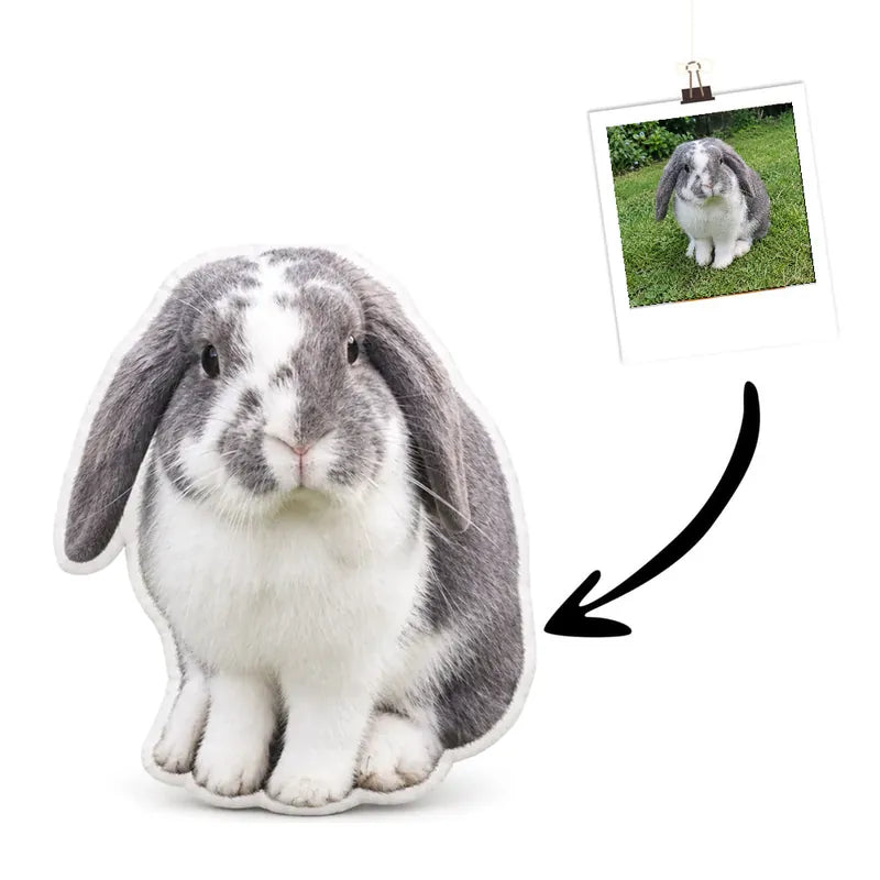 Real Photo Rabbit Cushion