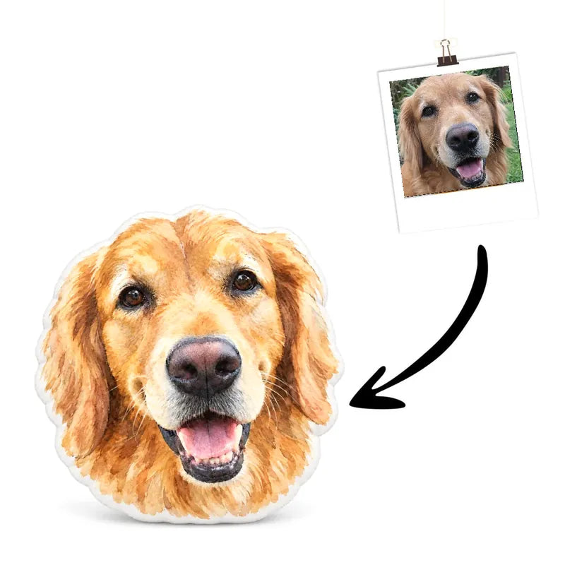Watercolour Pet Face Cushion